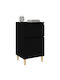 Wooden Bedside Tables 2pcs Black 40x35x70cm