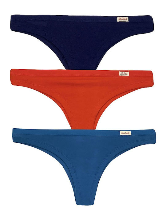 Βαμβακερά Γυναικεία Brazil 3Pack Black/Red/Blue