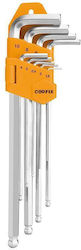 Coofix Allen-Schlüssel-Set mit 9 Schlüsseln Νο1,5-10mm