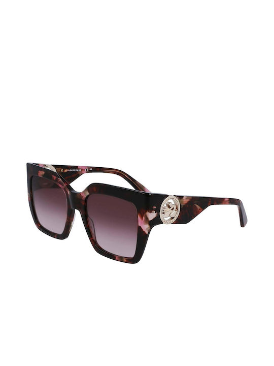 Longchamp Sonnenbrillen mit Mehrfarbig Rahmen und Braun Verlaufsfarbe Linse LO734S 218