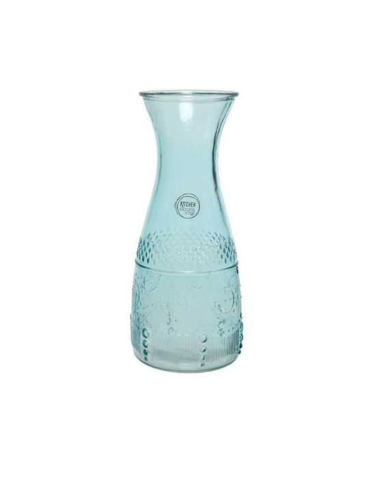 Kaemingk Glass Jug Blue 1100ml