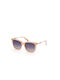 Guess Women's Sunglasses with Beige Frame and Gray Gradient Lens GU7886 57B