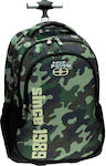 Back Me Up Camo School Bag Trolley Elementary, Elementary Multicolored 30lt