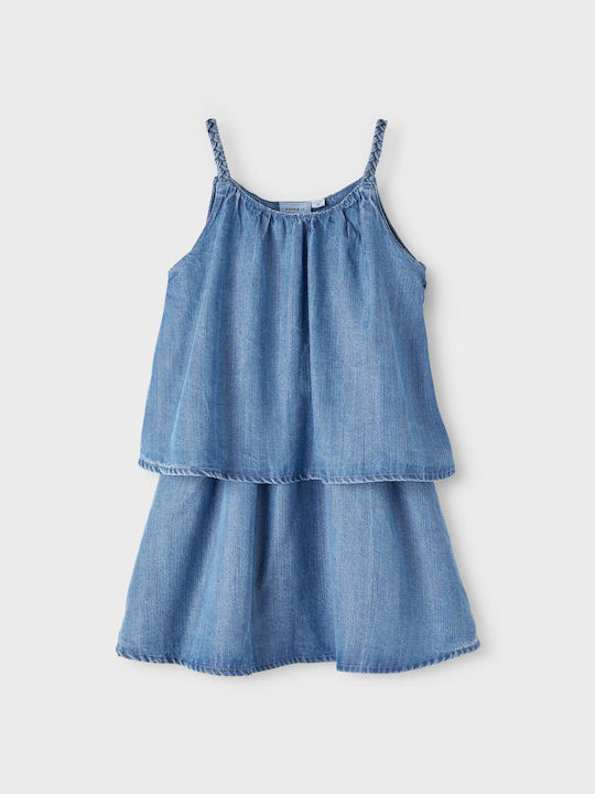 Name It Kids Dress Denim Sleeveless Blue