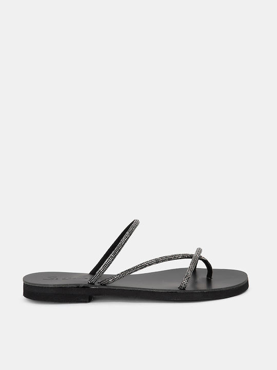 Bozikis Synthetic Leather Women's Sandals Black