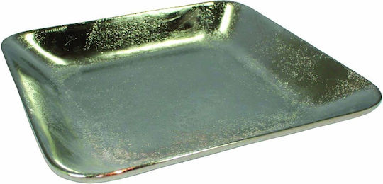 JK Home Decoration Διακοσμητικός Δίσκος Aluminium Platz 19x19cm 1Stück