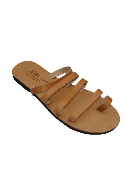 Leather sandal "HELLENIC MANUFACTURED", handmade Color tampa