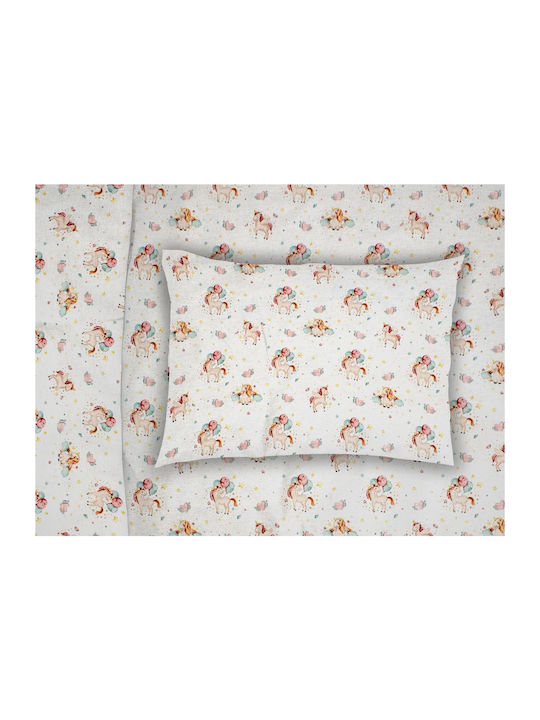 Dimcol Unicorn Baby Cotton Pillowcase Pink 35x45cm
