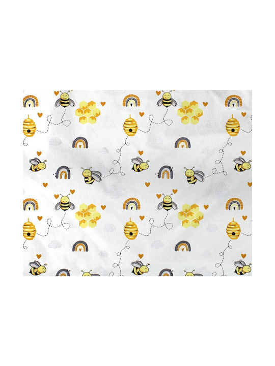 Dimcol Weiß-Gelbe Baby Bettlaken 80x110cm