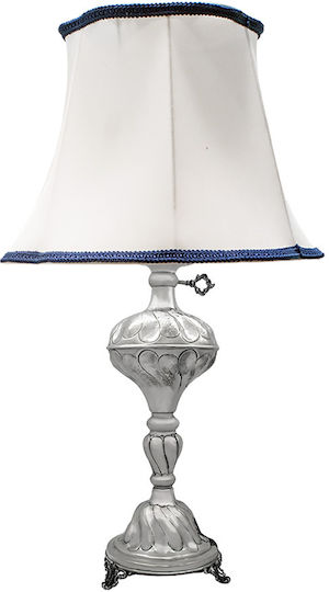 Savvas Design Lampă de masă pentru Soclu E14 cu Abajur Alb și Bază