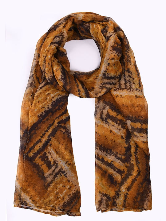 Women's scarf with viscose patterns Crocodile