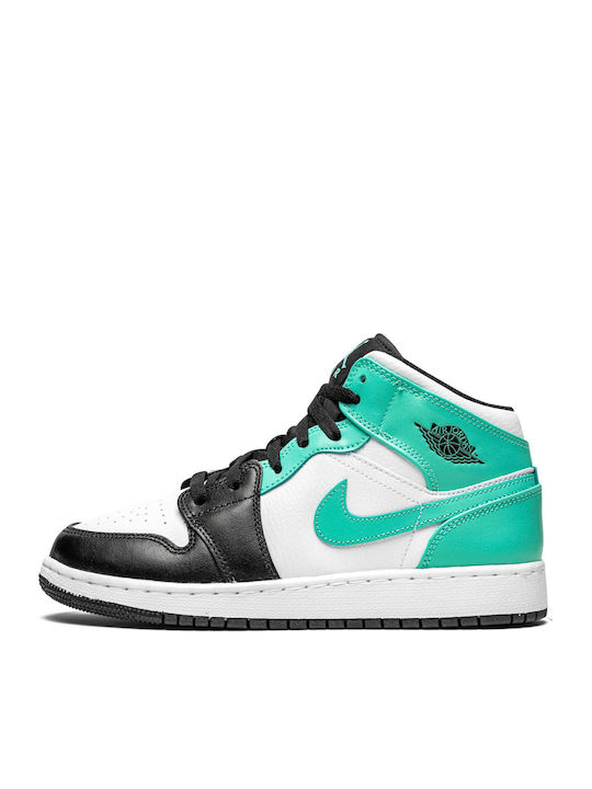 Kids Sports Shoes Basketball with Laces Tropical Twist / Teal White