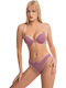 Koza Lace Underwear Set with Bra & Slip Dark Pink