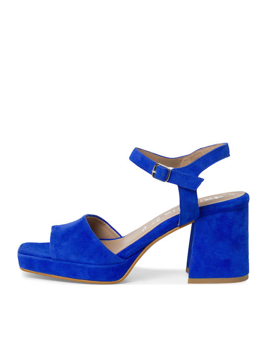 Велурени Сандали Royal Blue