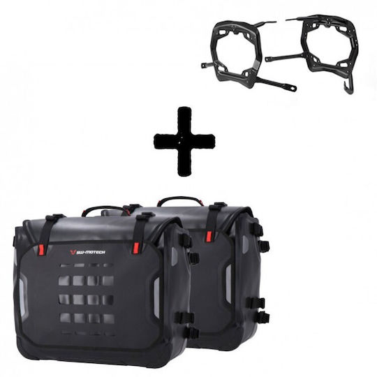 SW-Motech Sysbag WP L Ducati Multistrada V4 S S Sport Σετ Σαμάρια Μοτοσυκλέτας σε Μαύρο Χρώμα