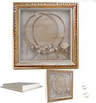 luxury gold wreath case 33x33 cm with 3 cm depth