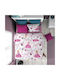 Dimcol Princess 390 Kids Duvet Cover Single Cotton Pink 160x240cm