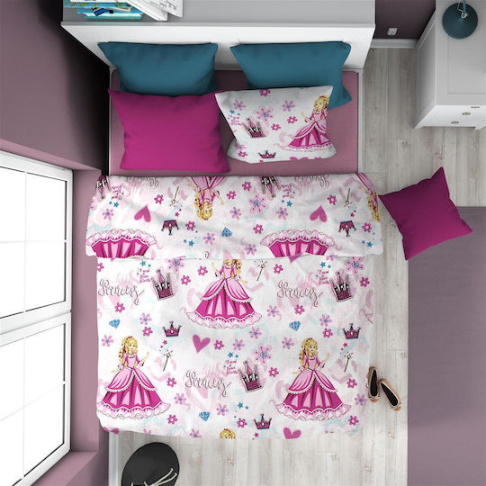 Dimcol Cearceaf Pentru Copii Single Roz