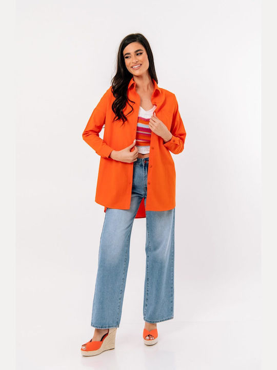 Freestyle Women's Long Sleeve Shirt Orange