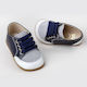 Ever Kid Blue Baptism Leather Soft Sole Sneakers