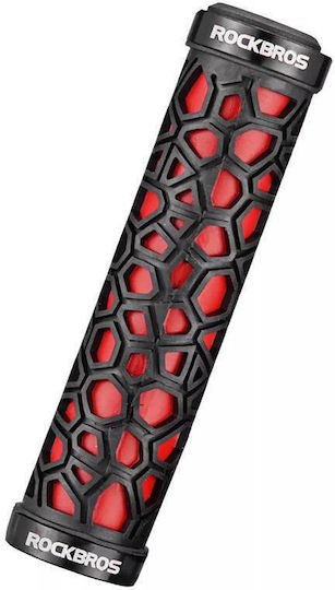 Rockbros 2017-14A Bicycle Handlebar Grips in Red Color