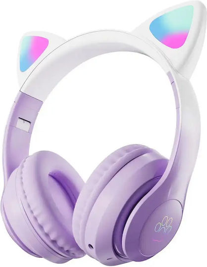 Cat STN28 Pro Wireless / Wired On Ear Headphones with 15 hours of Operation Purple