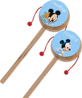 Wooden Drum with Baby Mickey name