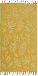 Nef-Nef Tropicana Beach Towel Cotton Yellow with Fringes 160x80cm.