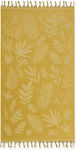 Nef-Nef Homeware Tropicana Beach Towel Cotton Yellow with Fringes 160x80cm.