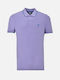 Ascot Men's Short Sleeve Blouse Polo Purple