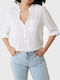 Mexx Women's Summer Blouse with 3/4 Sleeve White