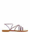 Women's Flat Sandals in Purple Color
