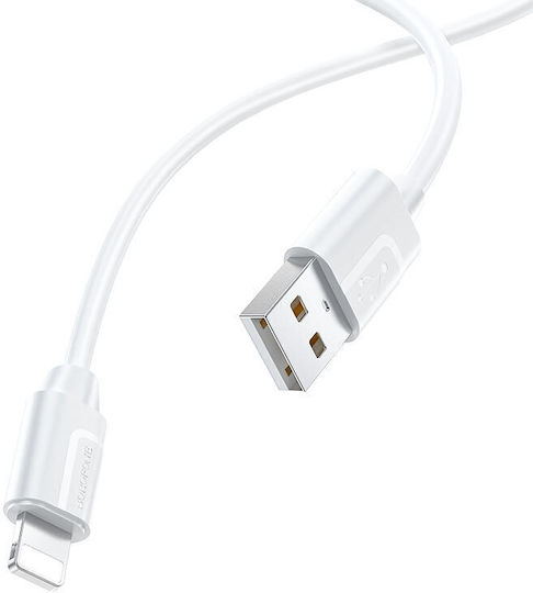 Borofone BX55 Harmony Regular USB-A la Cablu Lightning Alb 1m