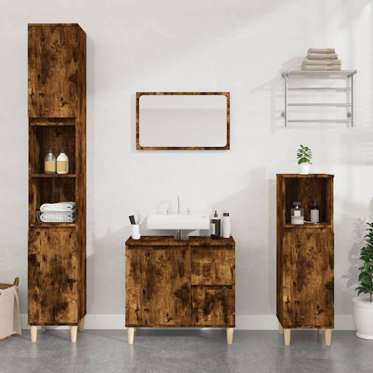 vidaXL Банска Колона Стена М30xШ30xВ190см Дъб
