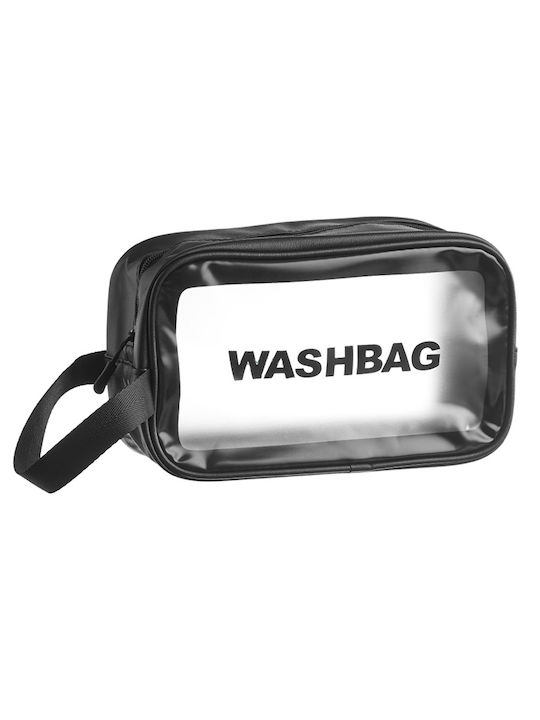 NESER WASHBAG 25X15cm. TRANSPARENT-BLACK JC05303-085