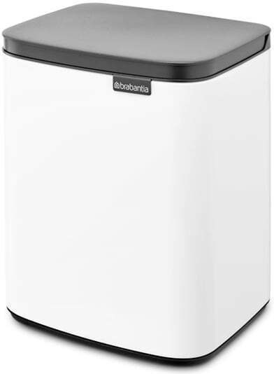 Brabantia Κάδος Bo Απορριμμάτων Πλαστικός με Αιωρούμενο Καπάκι Λευκός 7lt