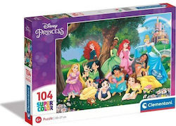 Kids Puzzle Supercolor - Disney Princesses for 6++ Years 104pcs Clementoni