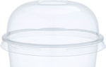 Πλαστικά Θράκης Disposable Cup Lid Dome Lid Transparent 100pcs