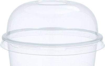 Πλαστικά Θράκης Καπάκια Ποτηριού μιας Χρήσης Kuppel-Deckel in Transparent Farbe (100Stück)