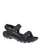 Leder Herrensandalen in Schwarz Farbe