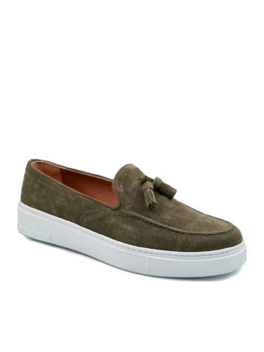 Leder Herren Mokassins in Beige Farbe