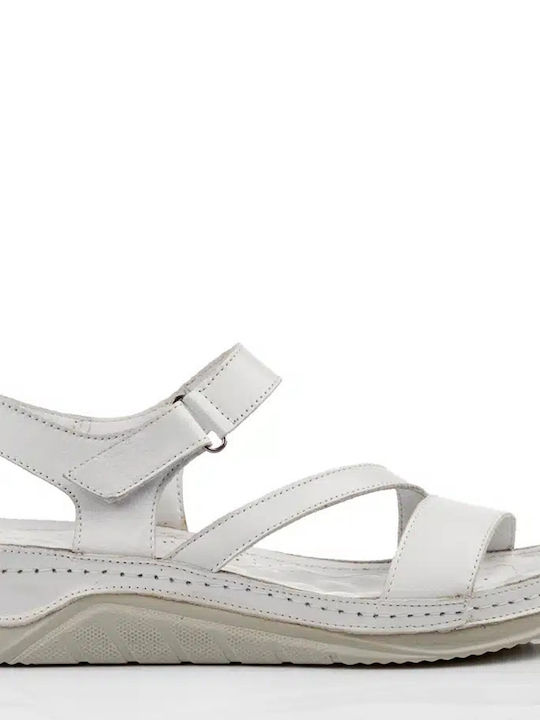 Boxer Leather Women's Sandals White