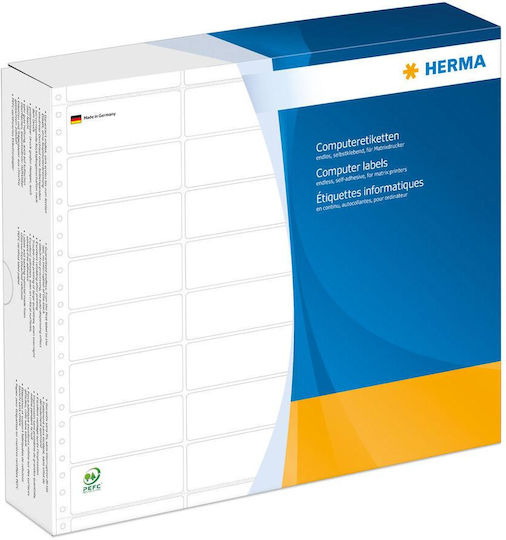 Herma 16000бр Малки самозалепващи етикети в Бял цвят 81.28x35.7мм