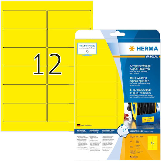 Herma Self-Adhesive Rectangular A4 Labels 99.1x42.3mm