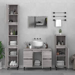 vidaXL Bathroom Cabinet without Sink & 2 Ντουλάπια L80xD33xH60cm Sonoma