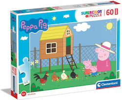 Puzzle pentru Copii Supercolor - Peppa Pig pentru 4++ Ani 60buc Clementoni