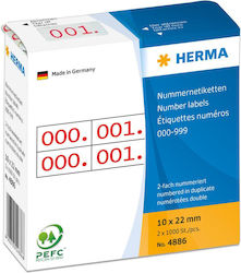 Herma 1Stück Klebeetiketten in Rot Farbe 10x22mm Herma 1Stück Klebeetiketten in Rot Farbe 10x22mm