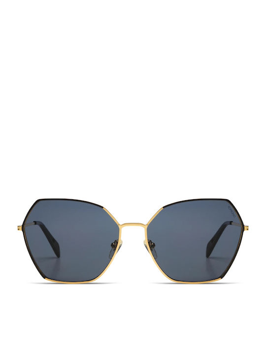 Komono Belle Women's Sunglasses with Metal Frame Gold Black KOM-S9925