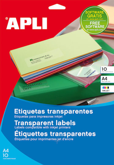 Apli Αυτοκόλλητες Ετικέτες Α4 Ορθογώνιες 48.5x25.4mm