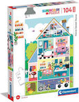 Kids Puzzle Supercolor - My house for 4++ Years 104pcs Clementoni